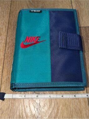 VTG NIKE MEAD MINI BINDER STUDENT PLANNER DARK BLUE/ TURQUOISE NYLON 1994